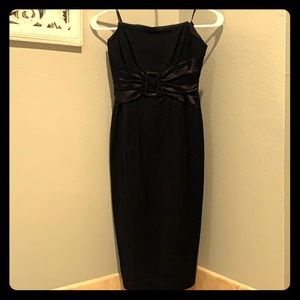 Bebe black strapless pencil dress
